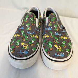 Vans x Nintendo Yoshi & Pewter Slip On Canvas Sneaker- US Kids Size 2.5